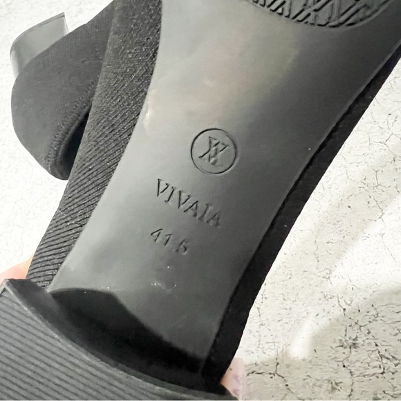 NEW VIVAIA Almond Toe Chunky Heels Black Stress Free 41.5 US 10 - Picture 8 of 10